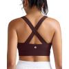 image:imageRUNNING GIRL Sports Bra for WomenMolded Cup Strappy Running High Impact Sports Bra with Sewn in PadsMaroon