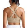 image:imageRUNNING GIRL Sports Bra for WomenMolded Cup Strappy Running High Impact Sports Bra with Sewn in PadsNude