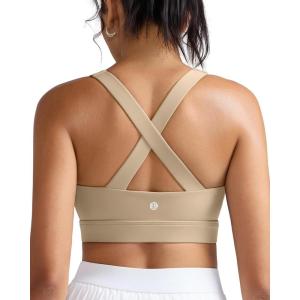 image:imageRUNNING GIRL Sports Bra for WomenMolded Cup Strappy Running High Impact Sports Bra with Sewn in PadsNude