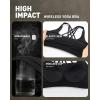 image:imageRUNNING GIRL High Impact Sports Bras for WomenCrisscross Back Adjustable Straps Bra with Hook Closure Workout Supportive BraAblack