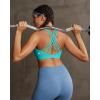 image:imageRUNNING GIRL High Impact Sports Bras for WomenCrisscross Back Adjustable Straps Bra with Hook Closure Workout Supportive BraAbright Green