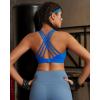 image:imageRUNNING GIRL High Impact Sports Bras for WomenCrisscross Back Adjustable Straps Bra with Hook Closure Workout Supportive BraAcerulean Blue