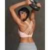 image:imageRUNNING GIRL High Impact Sports Bras for WomenCrisscross Back Adjustable Straps Bra with Hook Closure Workout Supportive BraAflush Pink