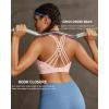 image:imageRUNNING GIRL High Impact Sports Bras for WomenCrisscross Back Adjustable Straps Bra with Hook Closure Workout Supportive BraAflush Pink