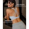 image:imageRUNNING GIRL High Impact Sports Bras for WomenCrisscross Back Adjustable Straps Bra with Hook Closure Workout Supportive BraAice Grey
