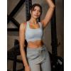 image:imageRUNNING GIRL High Impact Sports Bras for WomenCrisscross Back Adjustable Straps Bra with Hook Closure Workout Supportive BraAice Grey