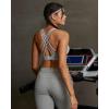 image:imageRUNNING GIRL High Impact Sports Bras for WomenCrisscross Back Adjustable Straps Bra with Hook Closure Workout Supportive BraAice Grey
