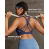 image:imageRUNNING GIRL High Impact Sports Bras for WomenCrisscross Back Adjustable Straps Bra with Hook Closure Workout Supportive BraAnavy Blue