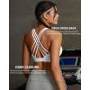 image:imageRUNNING GIRL High Impact Sports Bras for WomenCrisscross Back Adjustable Straps Bra with Hook Closure Workout Supportive BraAwhite