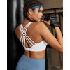 image:imageRUNNING GIRL High Impact Sports Bras for WomenCrisscross Back Adjustable Straps Bra with Hook Closure Workout Supportive BraAwhite