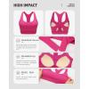 image:imageRUNNING GIRL High Support Sports Bra for WomenRacerback Hook Back Sports Bra Moulded Cup Workout Bra Push upBright Pink