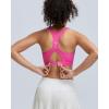 image:imageRUNNING GIRL High Support Sports Bra for WomenRacerback Hook Back Sports Bra Moulded Cup Workout Bra Push upBright Pink