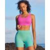 image:imageRUNNING GIRL High Support Sports Bra for WomenRacerback Hook Back Sports Bra Moulded Cup Workout Bra Push upBright Pink