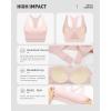 image:imageRUNNING GIRL High Support Sports Bra for WomenRacerback Hook Back Sports Bra Moulded Cup Workout Bra Push upPink