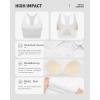 image:imageRUNNING GIRL High Support Sports Bra for WomenRacerback Hook Back Sports Bra Moulded Cup Workout Bra Push upWhite