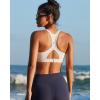 image:imageRUNNING GIRL High Support Sports Bra for WomenRacerback Hook Back Sports Bra Moulded Cup Workout Bra Push upWhite