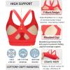 image:imageRUNNING GIRL Sports Bra for WomenY Back Molded Cup Strappy Running High Impact Sports Bra with Sewn in PadsDeep Red