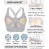 image:imageRUNNING GIRL Sports Bra for WomenY Back Molded Cup Strappy Running High Impact Sports Bra with Sewn in PadsGrey