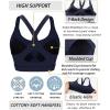 image:imageRUNNING GIRL Sports Bra for WomenY Back Molded Cup Strappy Running High Impact Sports Bra with Sewn in PadsNavy Blue