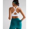 image:imageRUNNING GIRL Sports Bra for WomenY Back Molded Cup Strappy Running High Impact Sports Bra with Sewn in PadsWhite