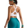 image:imageRUNNING GIRL Sports Bra for WomenY Back Molded Cup Strappy Running High Impact Sports Bra with Sewn in PadsWhite