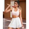 image:imageRUNNING GIRL Sports Bras for Women MediumHigh Impact Running Strappy Sports Bra with Removable PadsBlight Pink
