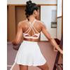 image:imageRUNNING GIRL Sports Bras for Women MediumHigh Impact Running Strappy Sports Bra with Removable PadsBlight Pink