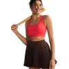 image:imageRUNNING GIRL Sports Bras for WomenAdjustable Straps Running Supportive High Impact Sports Bra with Sewn in PadsAdeep Red