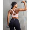 image:imageRUNNING GIRL Sports Bras for WomenAdjustable Straps Running Supportive High Impact Sports Bra with Sewn in PadsApink