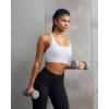 image:imageRUNNING GIRL Sports Bras for WomenAdjustable Straps Running Supportive High Impact Sports Bra with Sewn in PadsAwhite