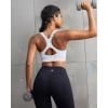 image:imageRUNNING GIRL Sports Bras for WomenAdjustable Straps Running Supportive High Impact Sports Bra with Sewn in PadsAwhite