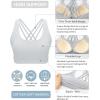 image:imageRUNNING GIRL Sports Bras for WomenHigh Impact Criss Cross Back Molded Cup Running Bra with Sewn in PadsAgrey