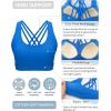 image:imageRUNNING GIRL Sports Bras for WomenHigh Impact Criss Cross Back Molded Cup Running Bra with Sewn in PadsAsparkle Blue