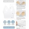 image:imageRUNNING GIRL Sports Bras for WomenHigh Impact Criss Cross Back Molded Cup Running Bra with Sewn in PadsAwhite