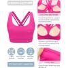 image:imageRUNNING GIRL Sports Bras for WomenHigh Impact Criss Cross Back Molded Cup Running Bra with Sewn in PadsBhot Pink