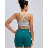 image:imageRUNNING GIRL Sports Bras for WomenSeamless Strappy Sports Bra High Support Crisscross Back with Removable PadsAblackdeep Redlight Grey