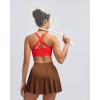 image:imageRUNNING GIRL Sports Bras for WomenSeamless Strappy Sports Bra High Support Crisscross Back with Removable PadsAblackdeep Redlight Grey