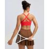 image:imageRUNNING GIRL Sports Bras for WomenSeamless Strappy Sports Bra High Support Crisscross Back with Removable PadsAblackdeep Redlight Grey
