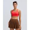 image:imageRUNNING GIRL Sports Bras for WomenSeamless Strappy Sports Bra High Support Crisscross Back with Removable PadsAblackdeep Redlight Grey