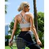 image:imageRUNNING GIRL Sports Bras for WomenSeamless Strappy Sports Bra High Support Crisscross Back with Removable PadsAblackdeep Redlight Grey