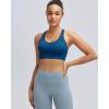 image:imageRUNNING GIRL Sports Bras for WomenSeamless Strappy Sports Bra High Support Crisscross Back with Removable PadsAblacknavyteal