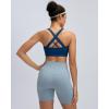 image:imageRUNNING GIRL Sports Bras for WomenSeamless Strappy Sports Bra High Support Crisscross Back with Removable PadsAblacknavyteal