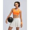 image:imageRUNNING GIRL Sports Bras for WomenSeamless Strappy Sports Bra High Support Crisscross Back with Removable PadsAblackyelloworange