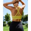 image:imageRUNNING GIRL Sports Bras for WomenSeamless Strappy Sports Bra High Support Crisscross Back with Removable PadsAblackyelloworange