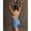 image:imageRUNNING GIRL Sports Bras for WomenStrappy Crisscross Back Padded Low Impact Running Sports Bra with Removable CupsAlight Grass Green