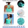 image:imageRUNNING GIRL Tank top with Built in Bra for WomenCompression Shirts Crisscross Back Workout Yoga TopsBright Green