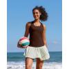 image:imageRUNNING GIRL Tank top with Built in Bra for WomenCompression Shirts Crisscross Back Workout Yoga TopsBrown