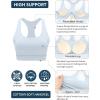 image:imageRUNNING GIRL Womens Workout Seamless Bra Push Up Sports Bras for Women High Support Moulded Cup Racerback Yoga BraGrey