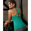 image:imageRUNNING GIRL Workout Tank Tops for WomenRacerback Yoga Tops with Built in Bras Athletic Exercise Tops PaddedGreen