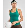 image:imageRUNNING GIRL Workout Tank Tops for WomenRacerback Yoga Tops with Built in Bras Athletic Exercise Tops PaddedGreen
